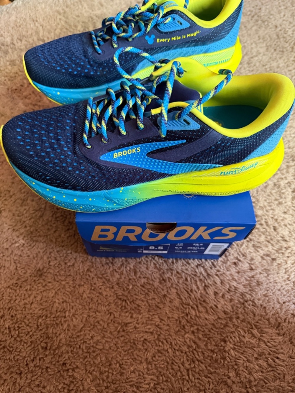 Brooks Women’s Blue & Neon Green Running Sneakers